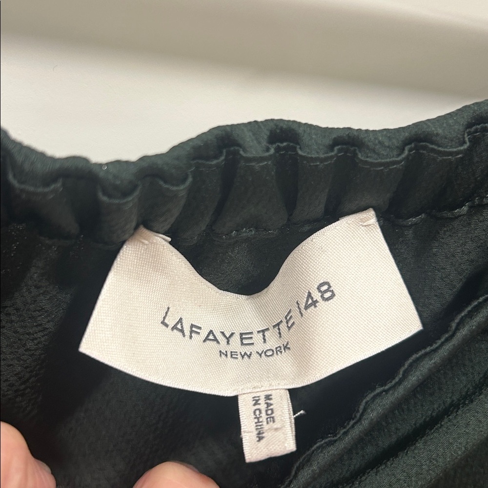 Lafayette 148 deep green long skirt - Picture 3 of 6